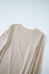 Asymmetric Exposed Seam Detail Drop Shoulder Crew Neck Pullover Top
